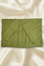 Green Soft Silk Mekhela Chador - Image 3