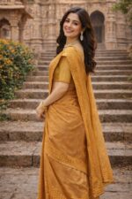 Chiku Chanderi Cotton Mekhela Chador - Image 2