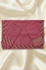 Pink Chanderi Cotton Mekhela Chador - Image 3