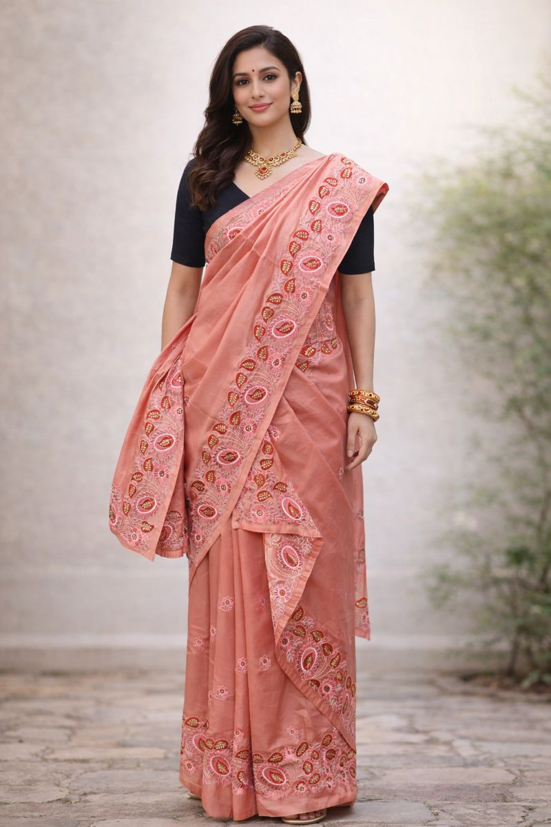SAC-312B AI AI Soft Silk Mekhela Chador - Image 1