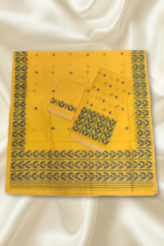 Yellow Chanderi Cotton Mekhela Chador - Image 3