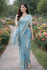 Light Phiroji Chanderi Cotton Mekhela Chador