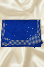 Dark Blue Soft Silk Mekhela Chador - Image 3