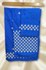Dark Blue Soft Silk Mekhela Chador - Image 2